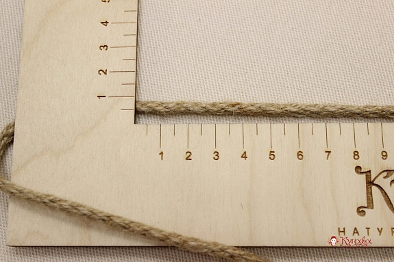 Шнур джутовый плетеный, 4мм, джут-100%