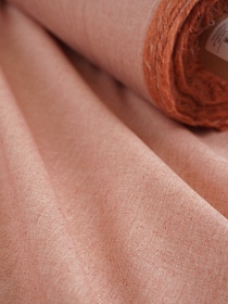 Полульняной перкаль постельный цв.Кирпичный меланж, СОРТ2, ш.2.2м, лен-30%, хлопок-70%, 120гр/м.кв