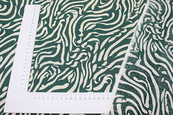 Штапель "Иммерсия" цв.хвойно-зеленый, ВИД2, ш.1.45м, вискоза-100%, 90гр/м.кв