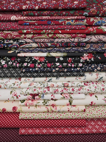 Набор тканей для рукоделия "Импортный хлопок: Кармина", 20*20 см, 25 шт