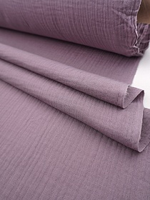 Мерный лоскут Муслин двухслойный с эффектом жатости цв.Лилово-кофейный, ш.1.35м, хл-100%, 110гр/м.кв