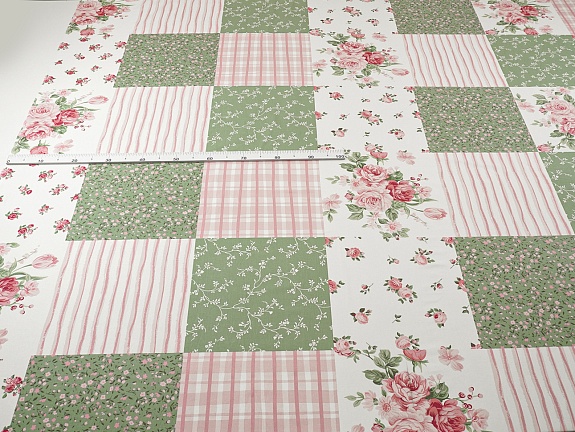 Бязь "Пэчворк в цветах", ГОСТ, ш.2.2м, хлопок-100%, 142гр/м.кв