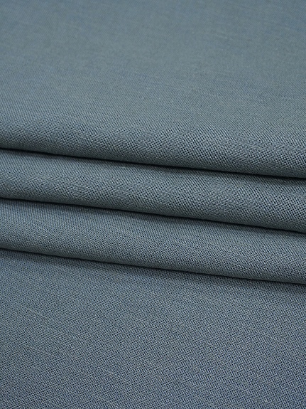 Лен с вискозой с эффектом мятости цв.Серо-синий меланж, ш.1.45м, лен-53%, вискоза-47%, 195гр/м.кв