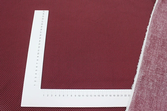 Импорт. хлопок "Пшено-4 на бордово-вишневом", ш.1.48м, хлопок-100%, 105гр/м.кв