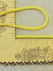 Шнур цв.лимонно-желтый, 5мм, хлопок-100%