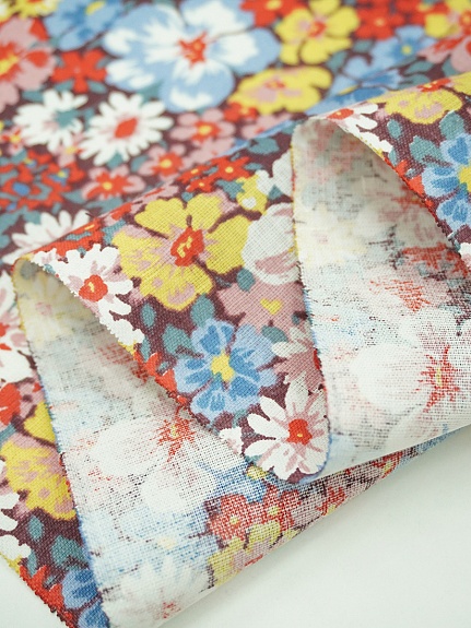 Мерный лоскут Ситец "Цветение лета", ш.0.8м, хлопок-100%, 85гр/м.кв