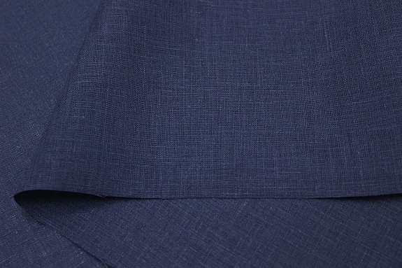 Лен сорочечный цв.Темный серо-синий флер, ш.1.5м, лен-100%, 125гр/м.кв