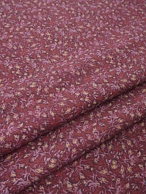Хлопколен "Фрида" цв.бордовый, ш.1.5м, лен-20%, хлопок-80%, 175гр/м.кв