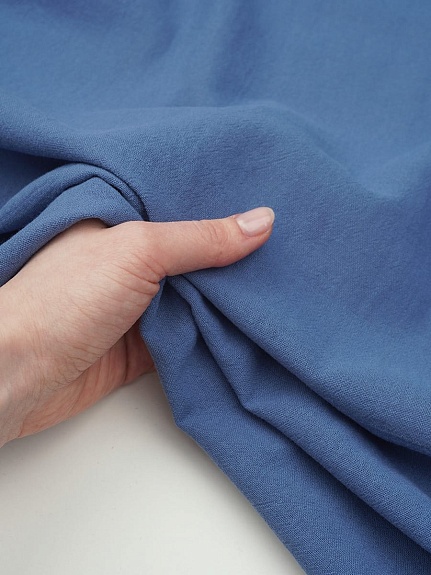 Хлопок крэш цв.Винтажно-синий, ш.1.4м, хлопок-100%, 125гр/м.кв