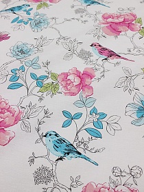 Мерный лоскут (ткань в отрезах) Полулен "Соловьиная песня", ш.1.5м, лен-57%, хлопок-43%, 210гр/м.кв