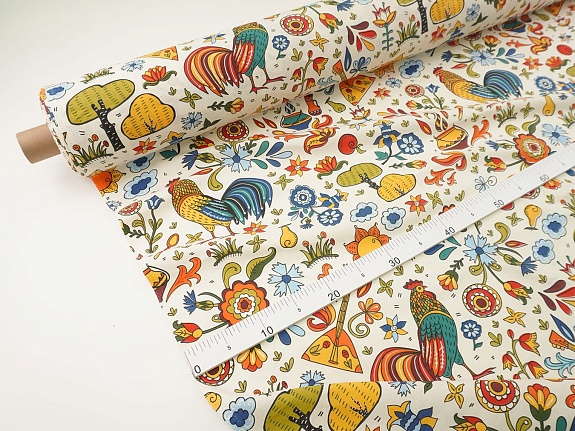 Рогожка "Русские забавы", ш.1.5м, хлопок-100%, 165гр/м.кв