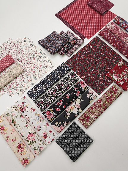 Набор тканей для рукоделия "Импортный хлопок: Кармина", 20*20 см, 25 шт