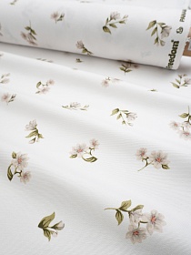 Ткань Дак/Duck "Тонкий аромат" цв.белый, ш.1.8м, хлопок-65%, п/э-35%, 210гр/м.кв