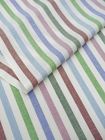 Холст полотенечный "Бордовые/голубые/зеленые полосы", ш.0.5м, лен-30%, хл-70%, 140гр/м.кв