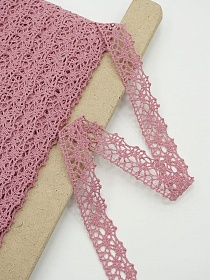 Кружево цв.дымчатая роза, ш.20мм, хлопок-90%, п/э-10%, рис.015/12