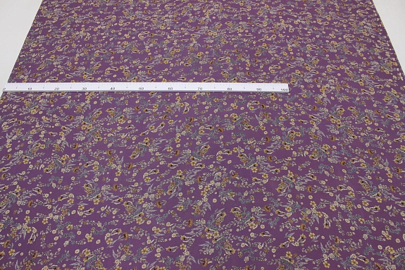 Штапель Премиум "Ариадна" цв.темно-лиловый, ш.1.45м, вискоза-100%, 120гр/м.кв