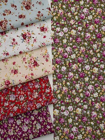 Набор тканей для рукоделия "Импортный хлопок: Нежность роз", 45см*30см, 6шт