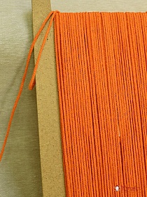 Шнур цв.оранжевый, 3мм, хлопок-100%