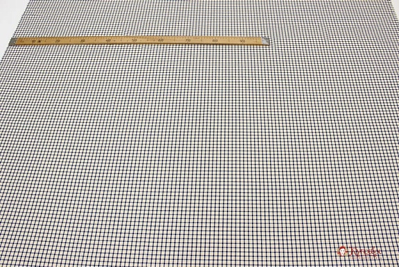 Ткань блузочно-сорочечная "Чернильно-желтая клетка", ш.1.5м, хлопок-100%, 100гр/м.кв