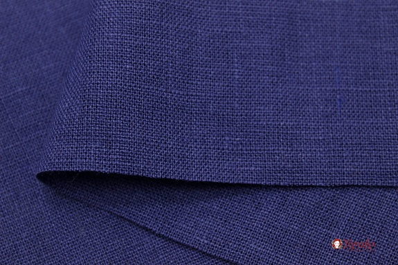 Лен костюмный с эффектом мятости цв.Св.чернильно-васильковый, ш.1.45м, лен-100%, 190гр/м.кв