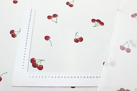 Поплин "Ароматная вишня", ш.1.5м, хлопок-100%, 100гр/м.кв