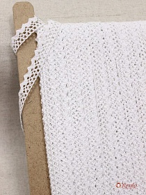 Кружево цв.белый, ш.16мм, хлопок-90%, п/э-10%, рис.078/1