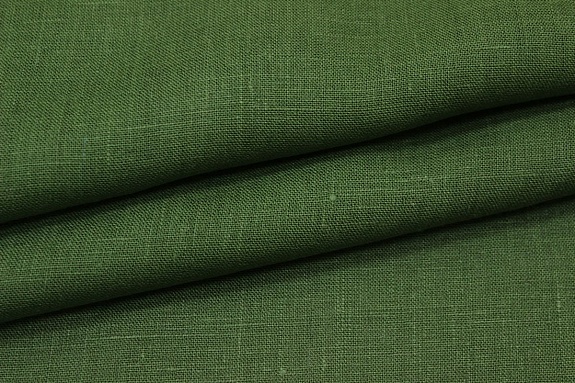 Лен костюмный цв.Болотная зелень, СОРТ2, ш.1.5м, лен-100%, 190гр/м.кв
