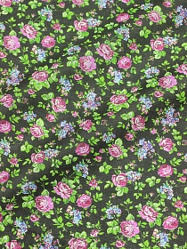 Ситец "Алла" цв.черный, ГОСТ, ш..0.8м, хлопок-100%, 85гр/м.кв