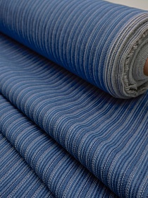 Плотная джинсовая ткань «Строчка» цв.синий, ш.1.8м, хлопок-65%, п/э-35%, 310гр/м.кв