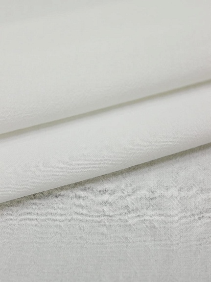 Мерный лоскут(ткань в отрезах) - Хлопок крэш цв.Сливочно-молочный, ш.1.4м, хлопок-100%, 140гр/м.кв