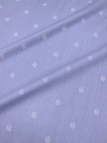 Сатин "Луговые просторы - редкие цветочки", цв.сиренево-голубая дымка, (комп), ш.2.35м, хлопок-100%