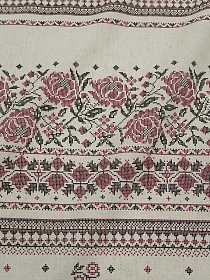 Полулен "Народная вышивка" (на суровом), ш.1.5м, лен-30%, хлопок-70%, 147гр/м.кв
