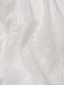 Шитье "Вышитые дорожки" цв.молочно-белый, ш.1.5м (выш.часть1.4м), батист, хлопок-100%, 80гр/м.кв