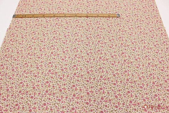 Штапель Премиум "Сказочные цветочки" цв.розовый, ш.1.41м, вискоза-100%, 115гр/м.кв
