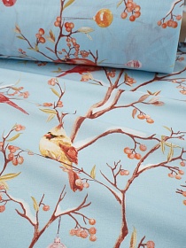 Перкаль "Кардиналы" цв.голубой, ГОСТ, ш.2.2м, хлопок-100%, 110гр/м.кв