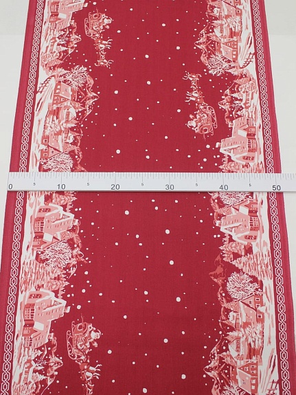 Дорожка "Полет Санты", ш.0.5м, хлопок-100%, 228гр/м.кв