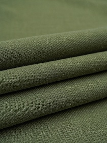 Конопля с хлопком-диагональ цв.Болотно-зеленый, СОРТ2, ш.1.41м, конопля-80%, хлопок-20%, 246гр/м.кв