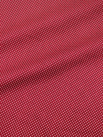 Импорт. хлопок "Горошек 1.5/2 " цв.темно-красный флер, СОРТ2, ш.1.45м, хлопок-100%, 115гр/м.кв
