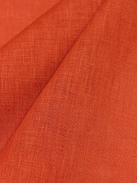 Лен сорочечный цв.Оранжевый терракот, ш.1.5м, лен-100%, 125гр/м.кв