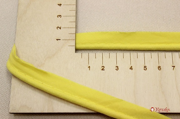 Кант отделочный цв.лимонно-желтый, ш.15мм/5мм, хлопок-100%