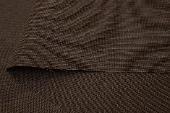 Полулен цв.Шоколадно-коричневый, СОРТ2, ш.1.5м, лен-57%, хлопок-43%, 200гр/м.кв