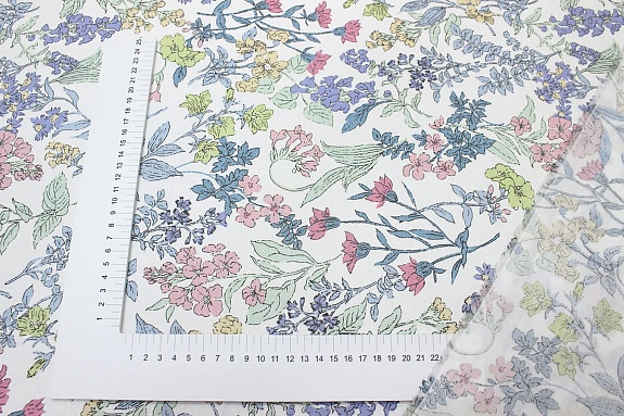 Сатин "Ароматное цветение" , ш.2.35м, хлопок-100%, 110гр/м.кв