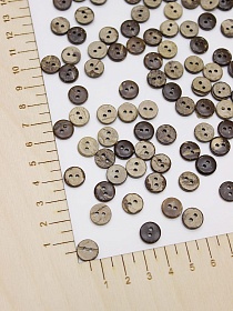 Пуговица кокос, 10мм, 2 отверстия