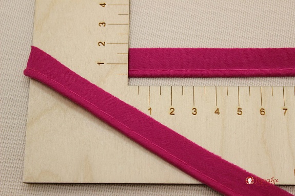 Кант отделочный цв.фуксия, ш.15мм/3мм, хлопок-100%