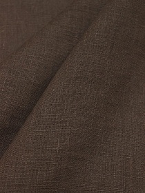 Лен костюмный с эффектом мятости цв.Темно-кофейный, ш.1.45м, лен-100%, 190гр/м.кв