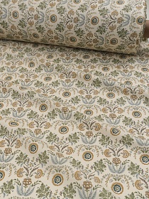 Сатин "Сказочный росточек" цв.св.бежево-молочный, ш.2.35м, хлопок-100%, 110гр/м.кв