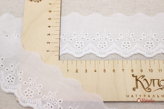 Шитье цв.молочный (общая ширина 50мм, ширина вышивки 35мм), хлопок-100%, батист