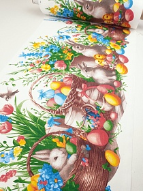 Дорожка "Пасхальные подарки", ш.0.5м, хлопок -100%, 226гр/м.кв, раппорт 63см