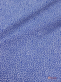 Штапель "Мелкая рябь" цв.синий, ш.1.45м, вискоза-100%, 100гр/м.кв 