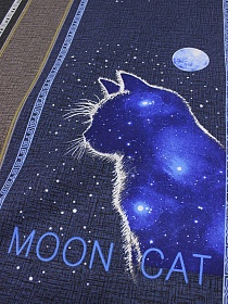 Рогожка "Лунный кот", ш.1.5м, хлопок-100%, 165гр/м.кв, раппорт 63.5см